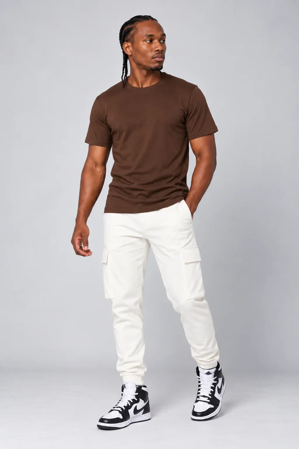 Camiseta Suedine — Marrom