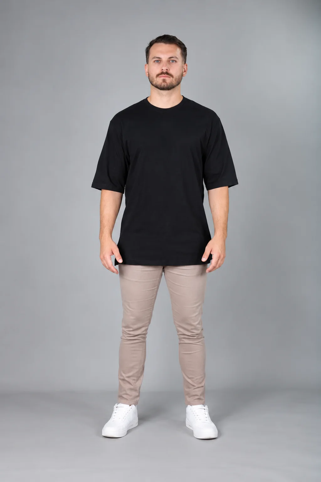 Oversized Suedine — Preto