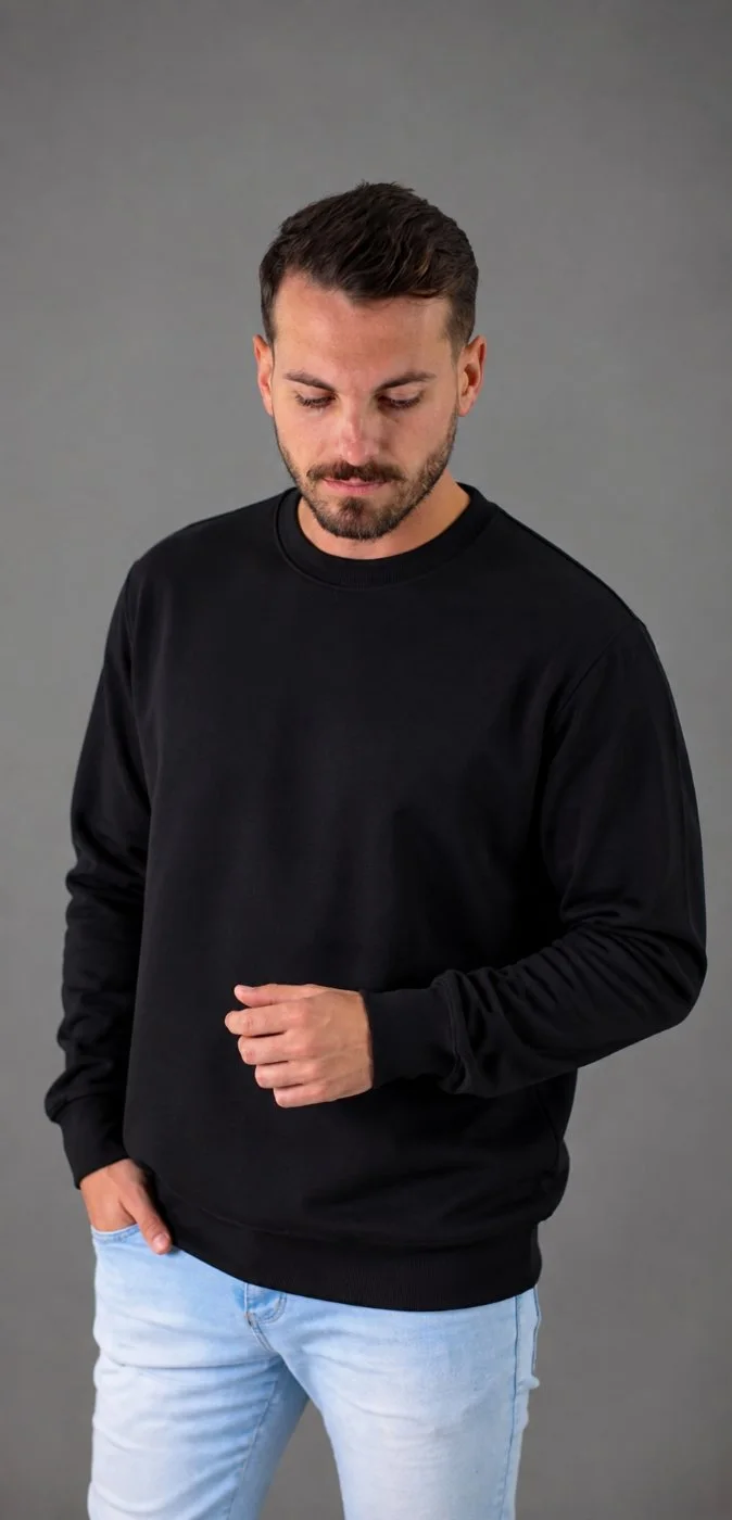 Moletom Gola Careca — Preto