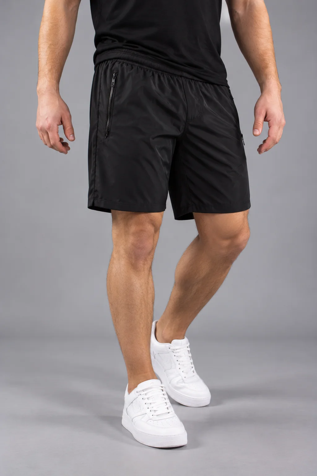 Short Tactel Zíper — Preto