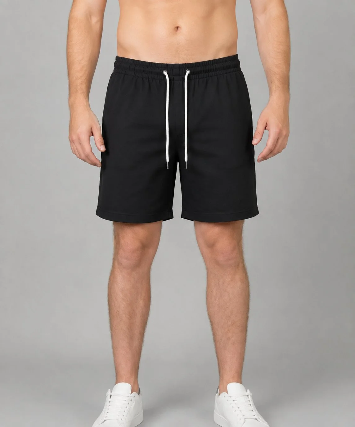 Bermuda Linho Lisa — Preto