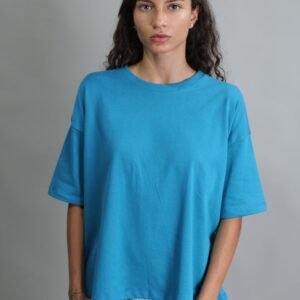 Camiseta Oversized Essential - Azul Turquesa