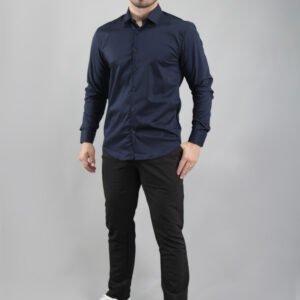 Camisa Social Fio Nobre - Azul Marinho