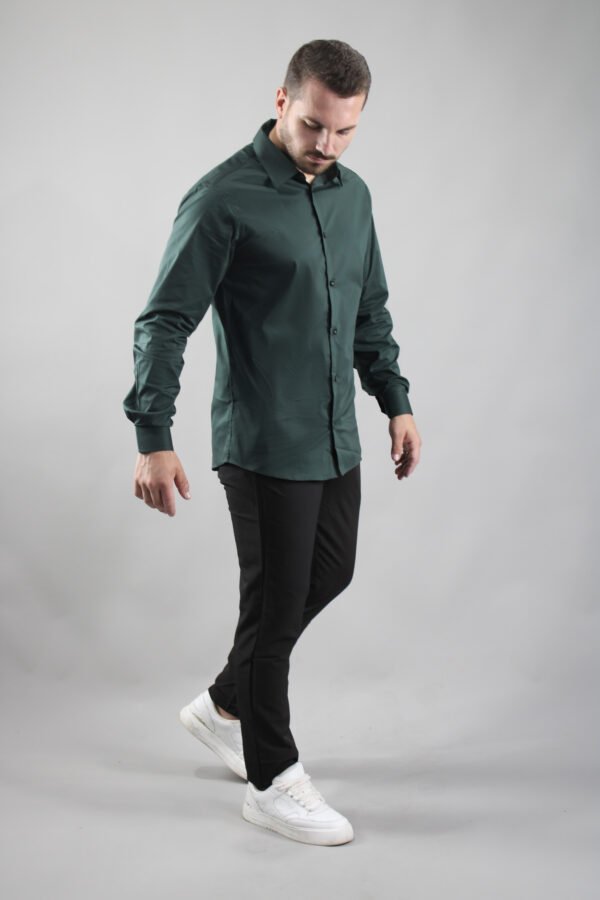 Camisa Social Fio Nobre - Verde Militar