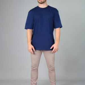 Camiseta Oversized Streetwear - Azul Marinho