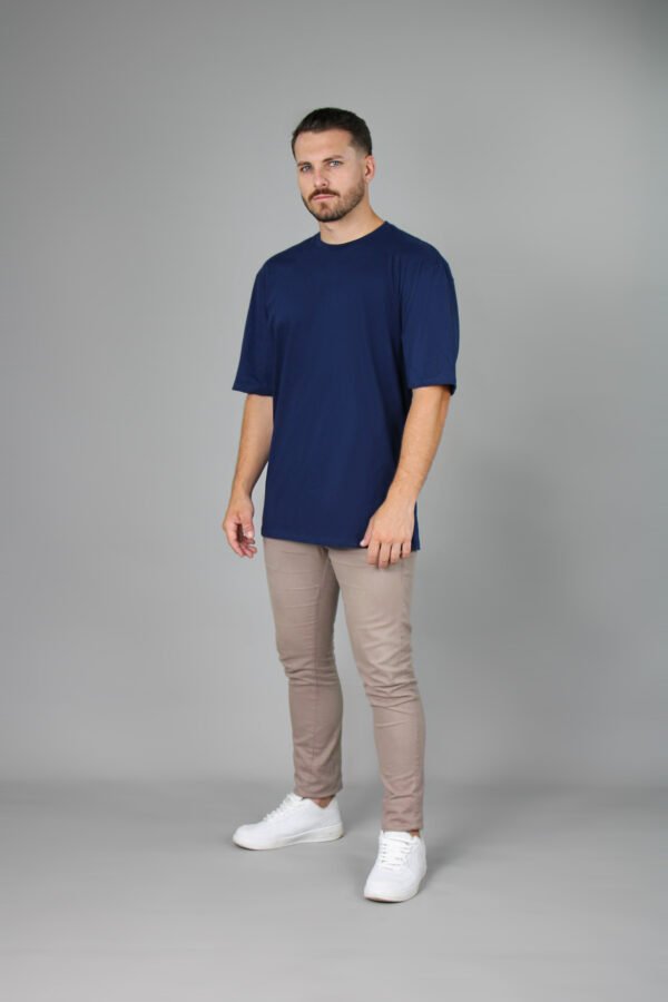 Camiseta Oversized Streetwear - Azul Marinho - Imagem 3