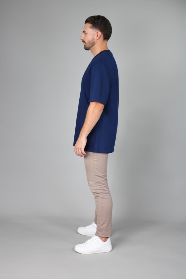 Camiseta Oversized Streetwear - Azul Marinho - Imagem 4