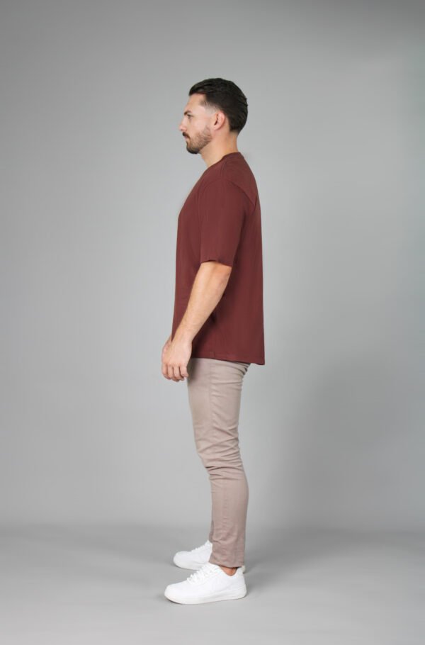 Camiseta Oversized Streetwear - Marrom - Imagem 3