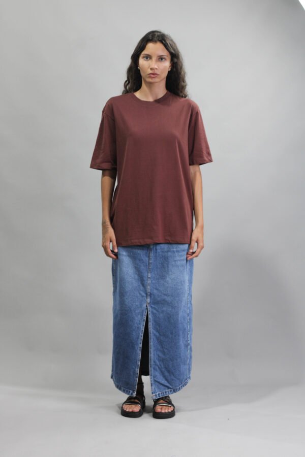 Camiseta Oversized Streetwear - Marrom - Imagem 6