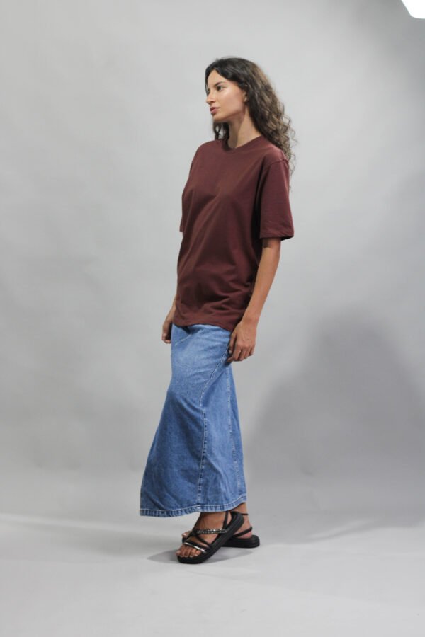 Camiseta Oversized Streetwear - Marrom - Imagem 7